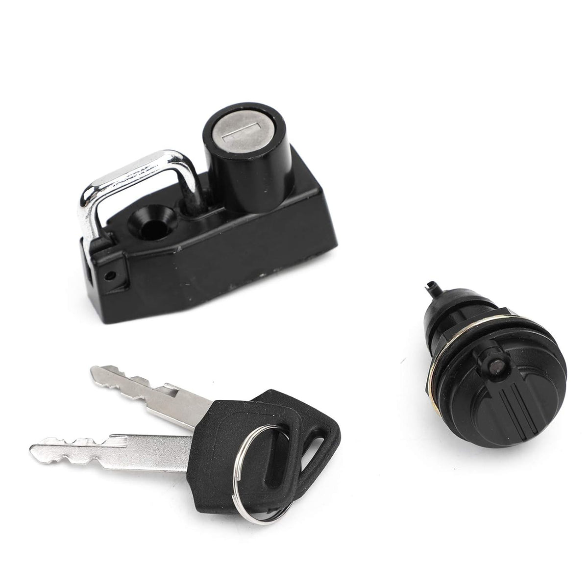 Ignition Switch Fuel Cap Toolbox Seat Lock Keys for Yamaha V-Star 650 1100 Pack of 2 W81738