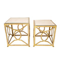 Gold Square Metal Side Tables B3621