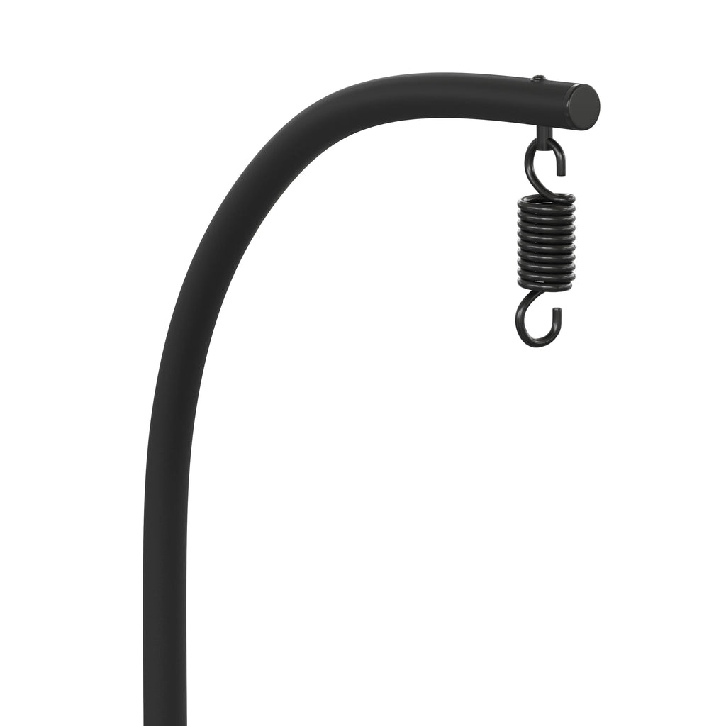 Black Powder Coated Steel Hanging Hammock Chair C-Stand with Spring Hook A949