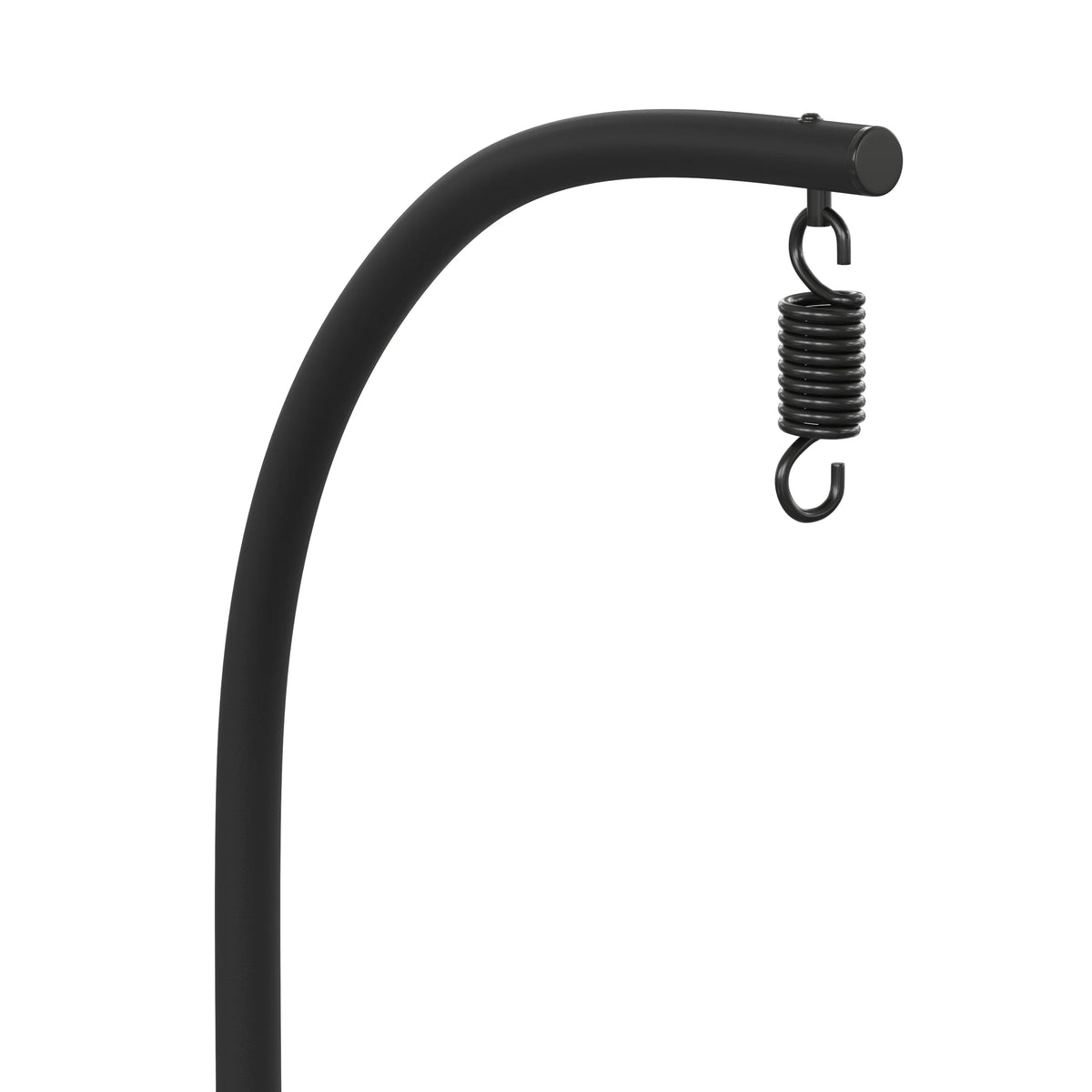 Black Powder Coated Steel Hanging Hammock Chair C-Stand with Spring Hook A949
