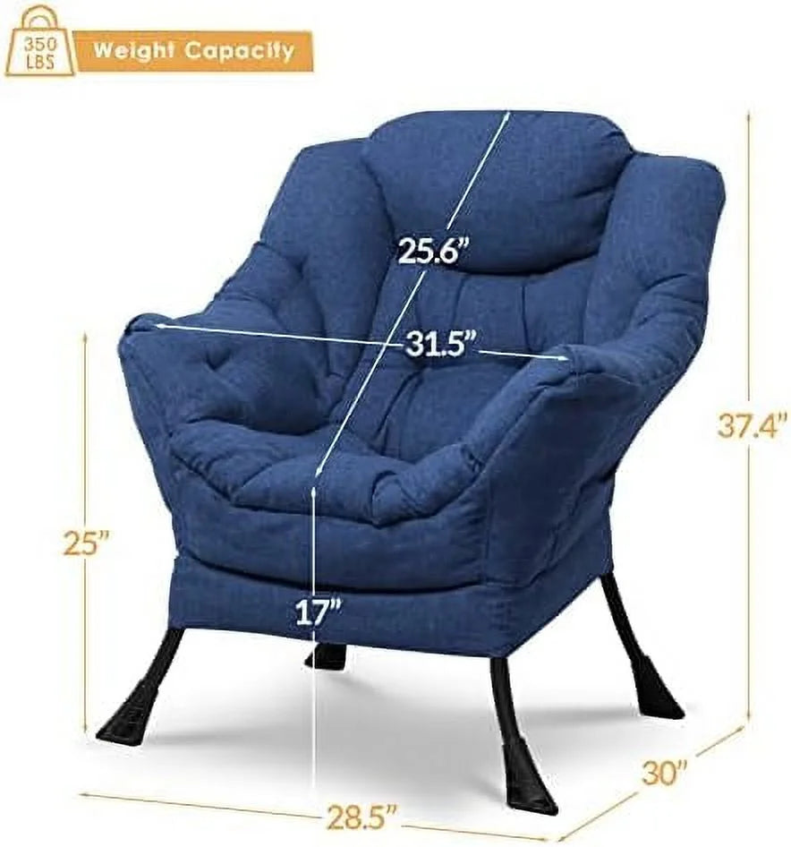 Velvet Fabric Single Sofa Chair with Side Pocket X6416