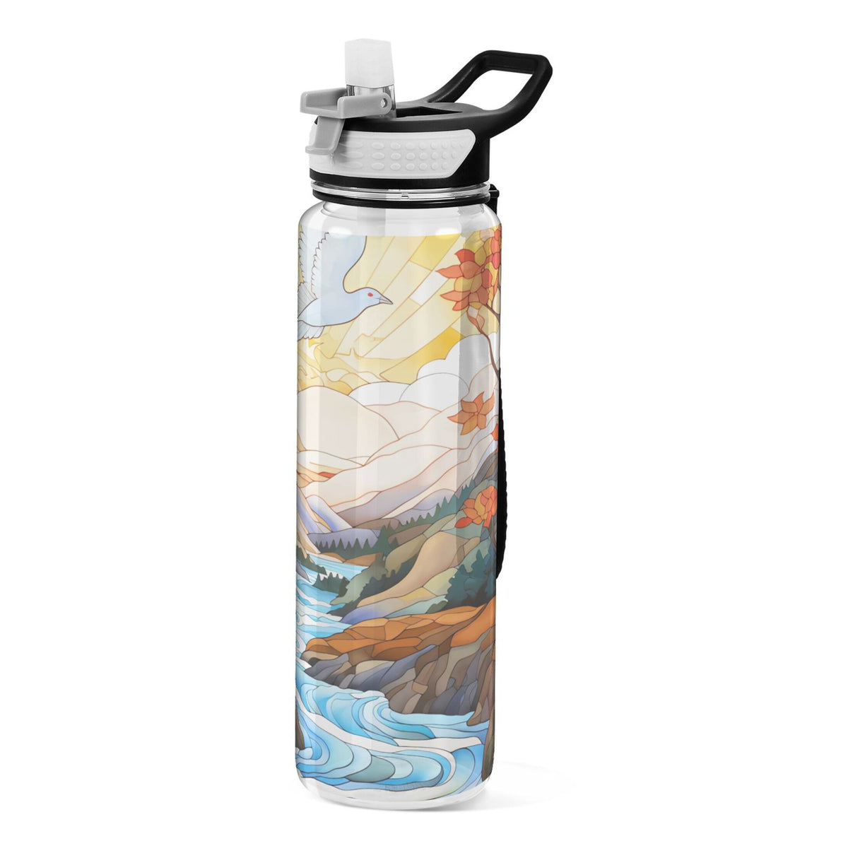 32oz Tritan Leakproof Clear Water Bottle with Straw N19313