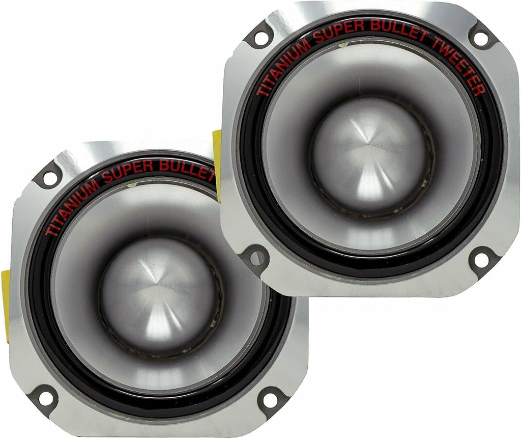 4'' Titanium Bullet Tweeter Super Tweeter, 1500W Peak, Pack of 2 Q151737