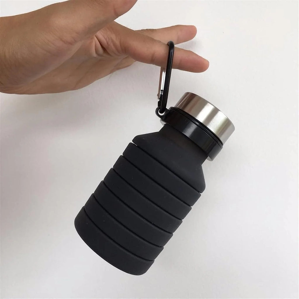 Blue Silicone Collapsible Water Bottle N763