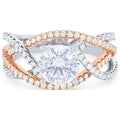 14K White Gold Solitaire Ring with Accents L216606