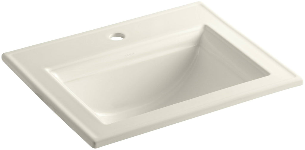 Biscuit Drop-in Bathroom Sink with Single Faucet Hole H34655
