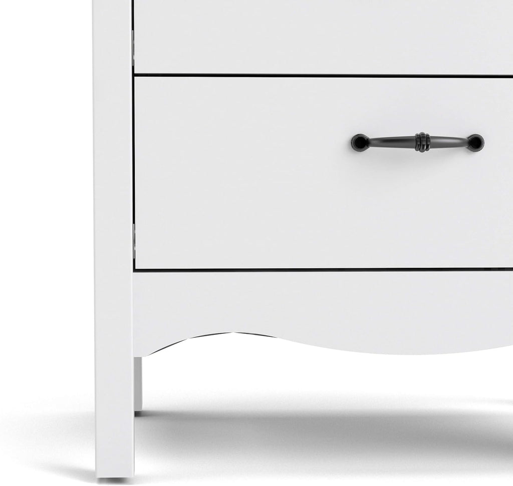 White 2 Drawer Nightstand A275