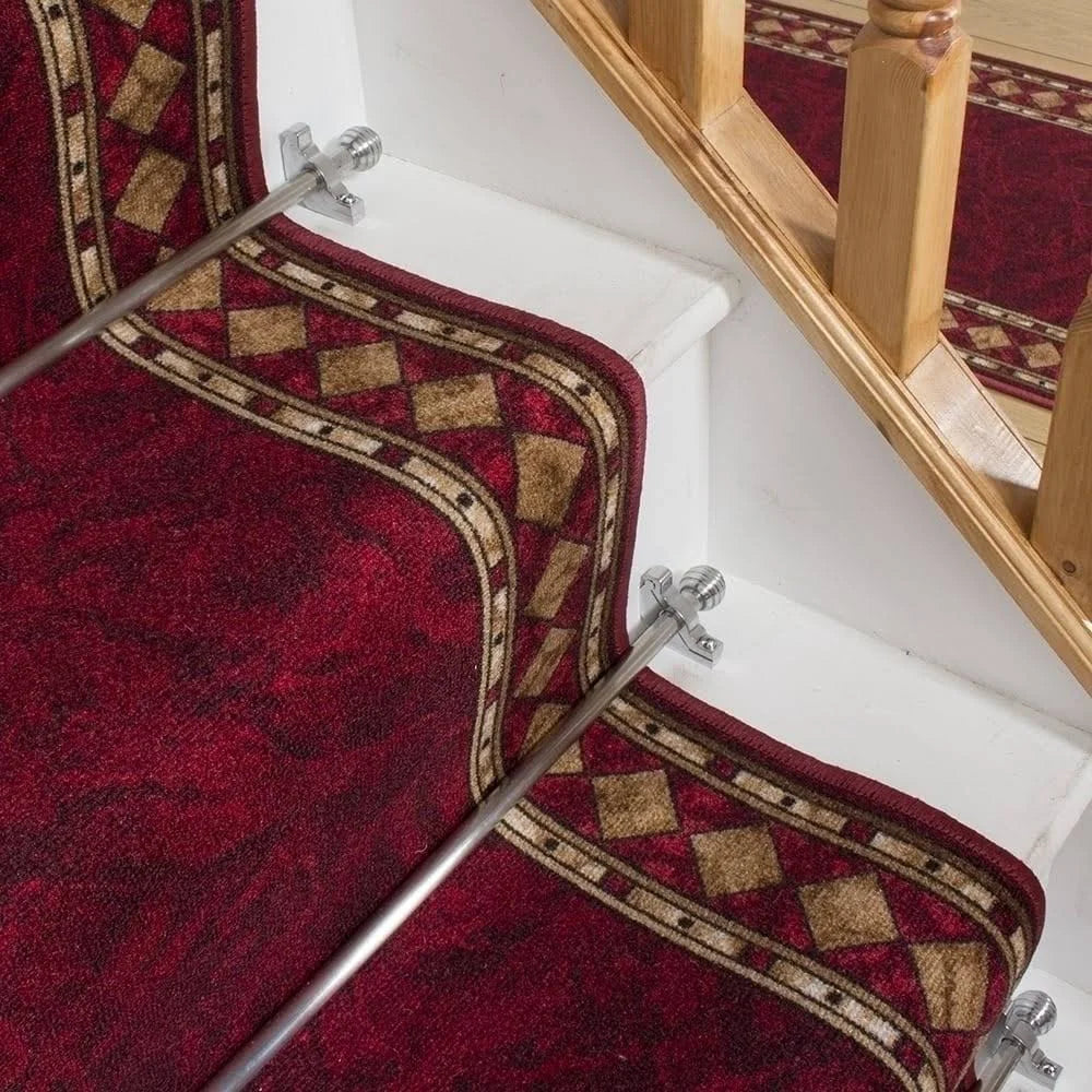 Red Stair Carpet Runner 33 foot I956