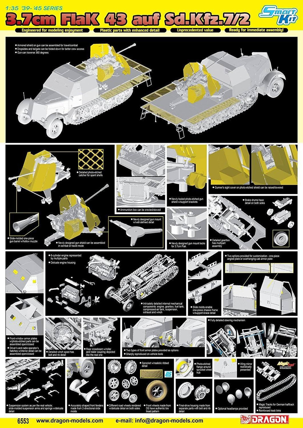Sd.Kfz.7 with 3.7cm Flak 43 auf Selbstfahrlafette (1/35 Scale) P94633