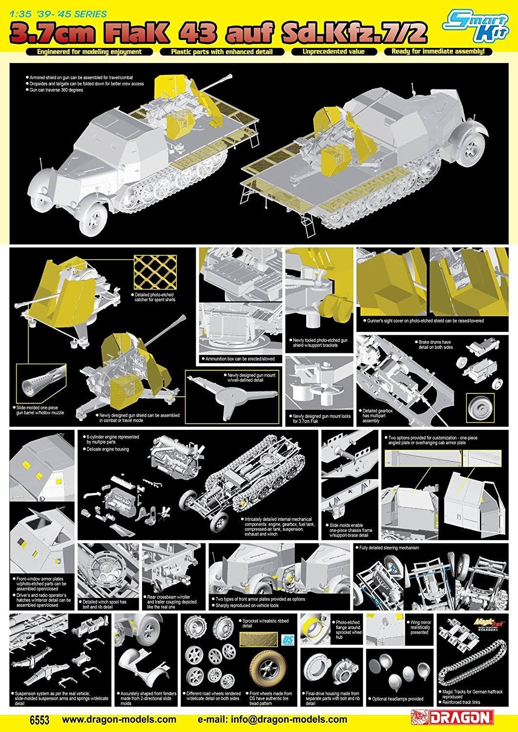 Sd.Kfz.7 with 3.7cm Flak 43 auf Selbstfahrlafette (1/35 Scale) P94633