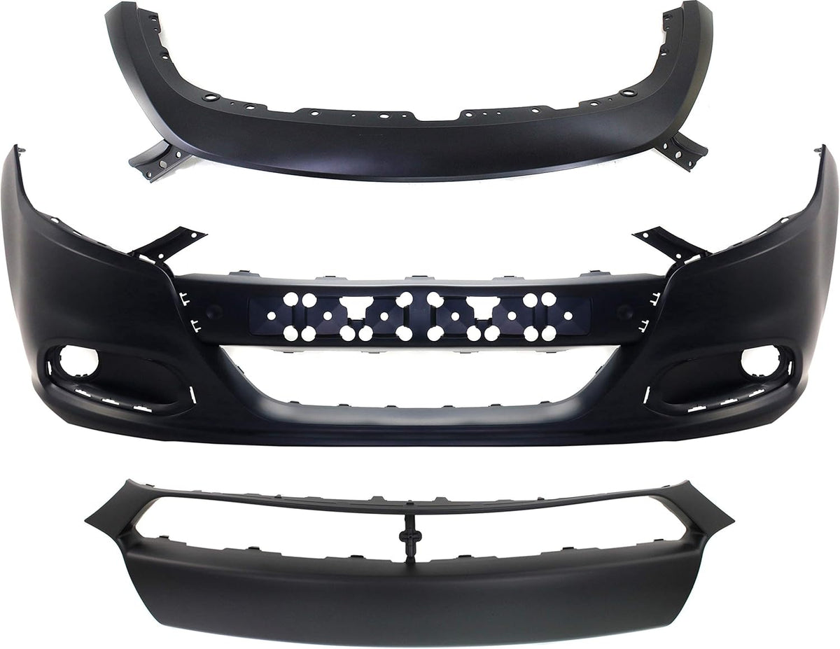 Front Bumper Cover with Bumper Molding, Set of 3 P8767