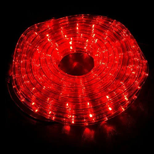 150 Red LED Rope Lights with Power Cable M172