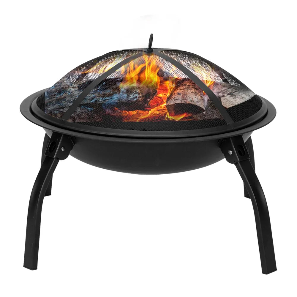 22" Wood Burning Fire Pit with Spark Guard F88438