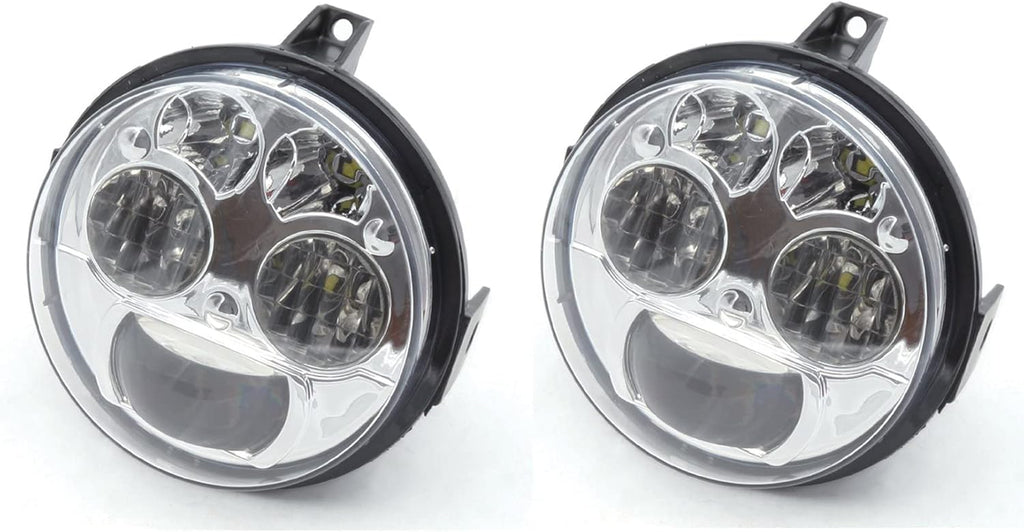 Pair Chrome 4.5 inches High Low Beam LED Headlight Assembly V610