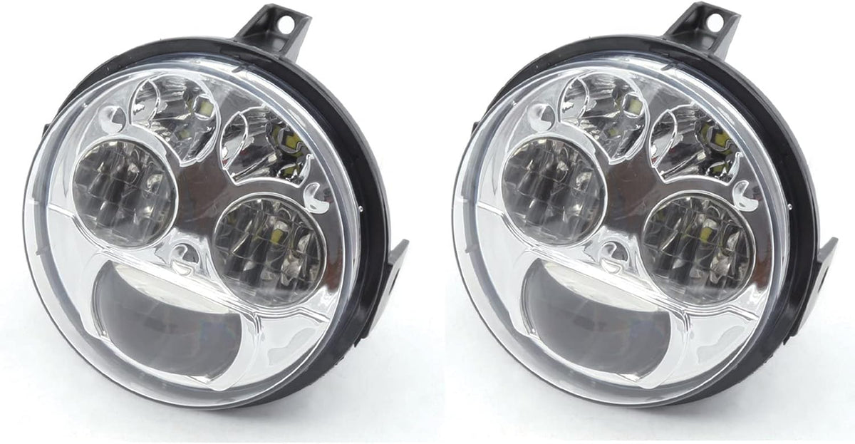 Pair Chrome 4.5 inches High Low Beam LED Headlight Assembly V610
