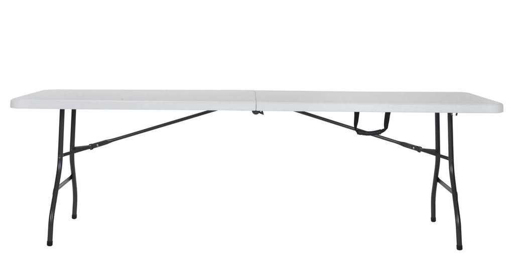White Fold-in-Half Blow Molded Folding Table V266891