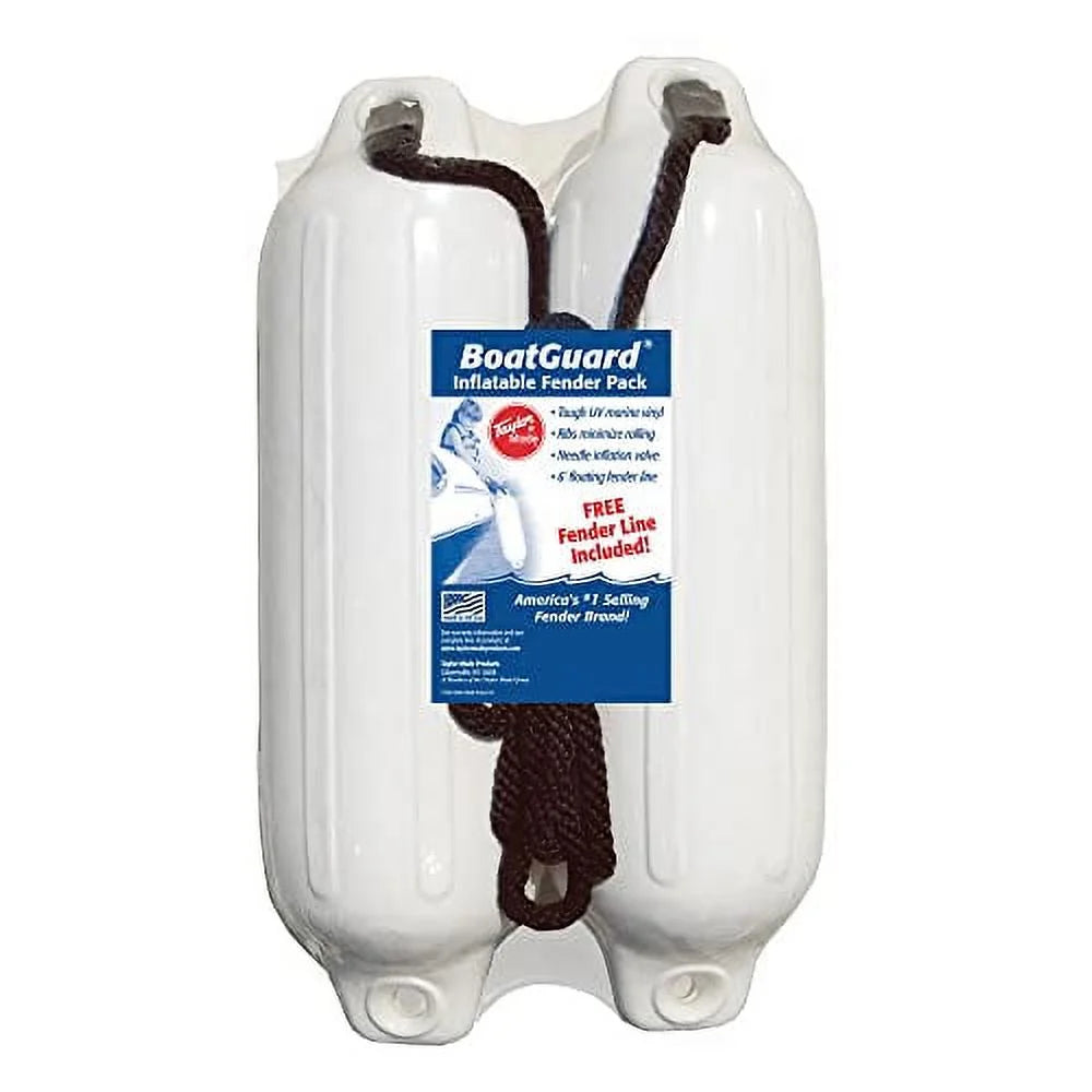 2 Pack Boat Fenders with Fender Line V5566