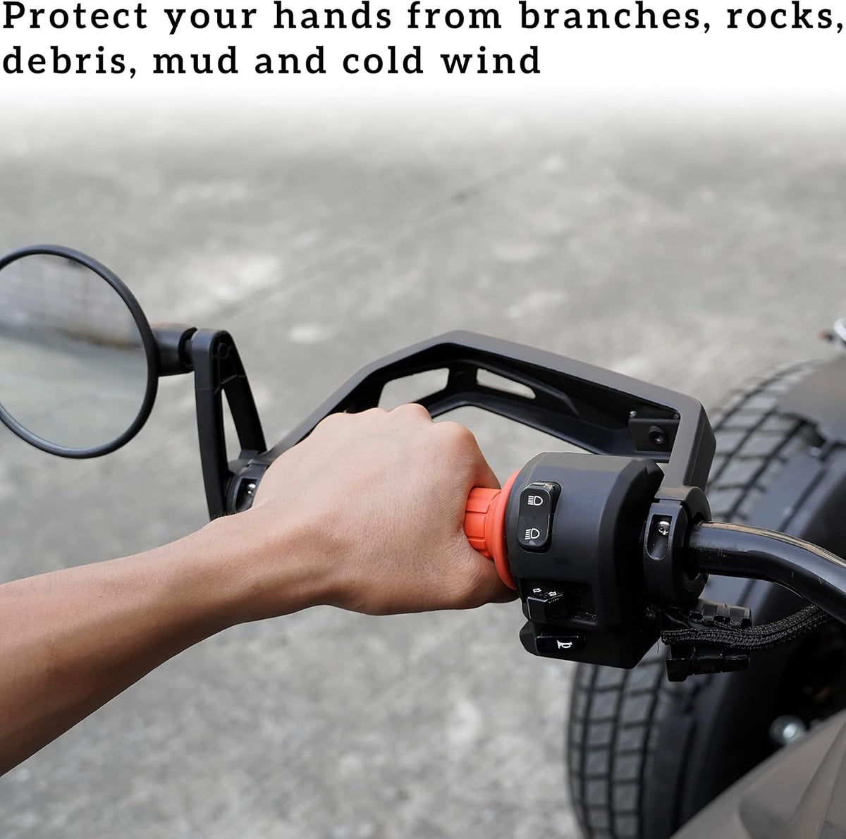 Black Aluminum Hand Guards Protector Kit (2PCS) B574