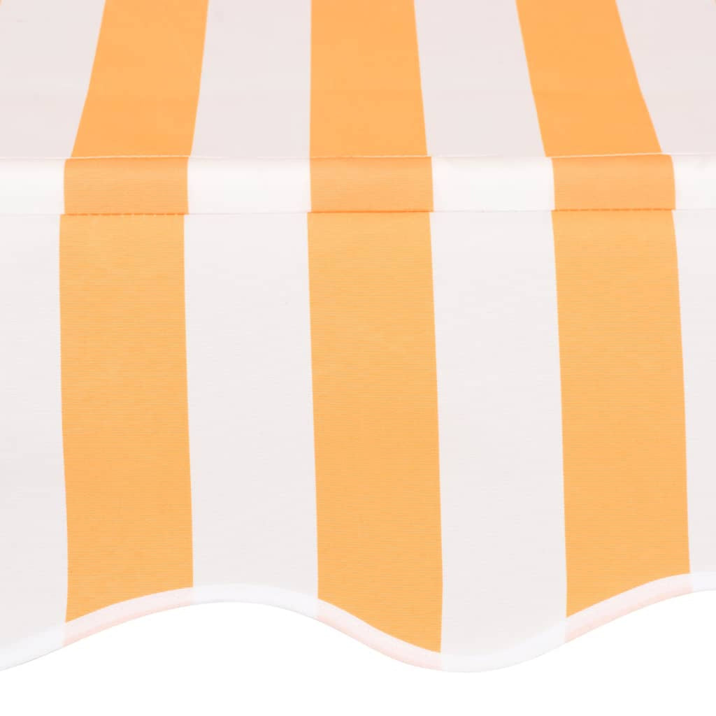 Manual Retractable Awning 59" Orange and White Stripes O298