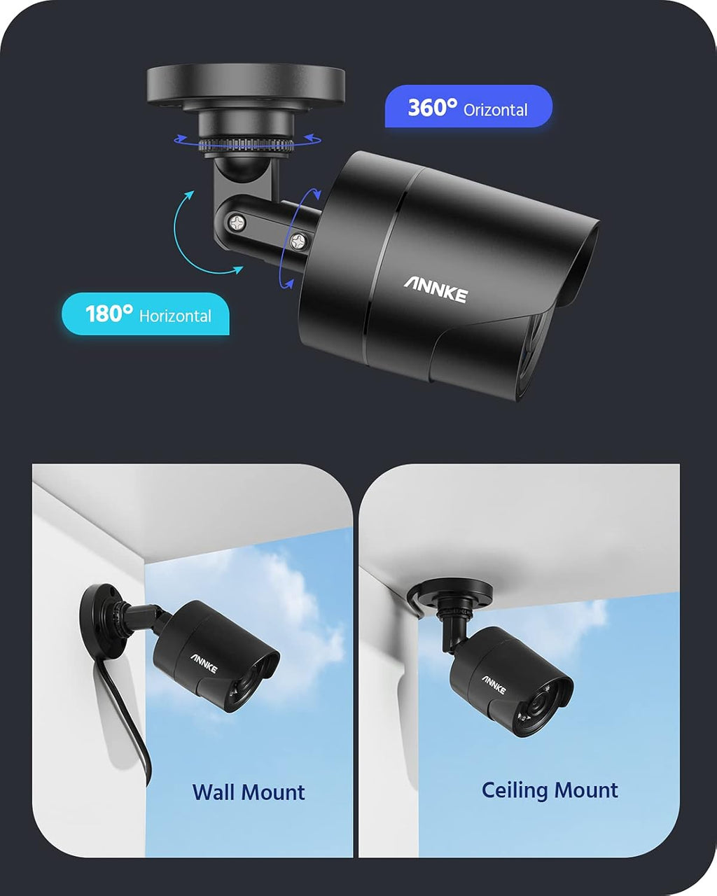 1080p Security Camera Bullet Wired Camera IP66 Weatherproof Analog Surveillance Camera P7748
