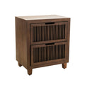 Brown 2 Drawer Cabinet V7168
