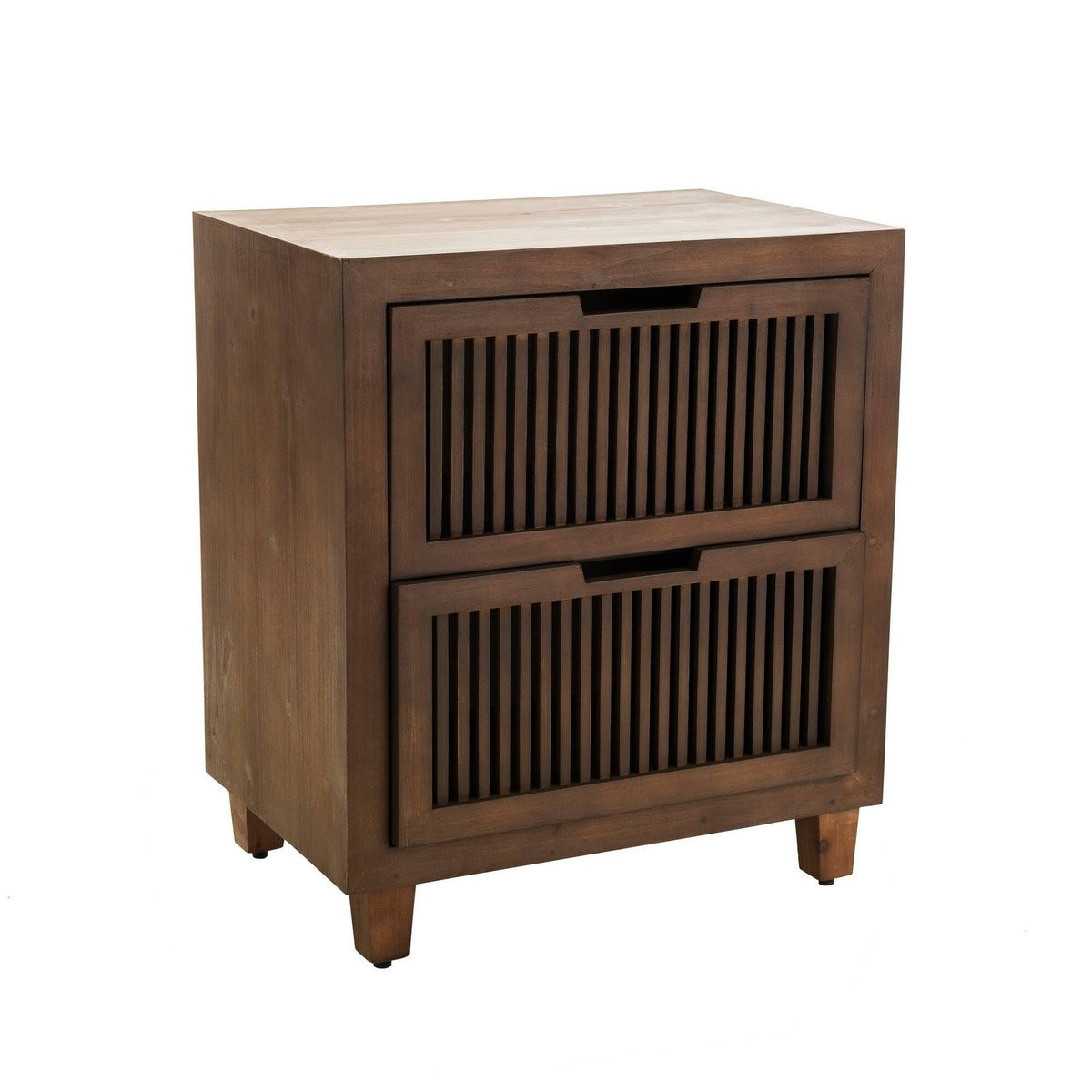 Brown 2 Drawer Cabinet V7168