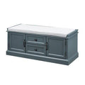 White Storage Bench with 2 Drawers and 2 Cabinets V623076
