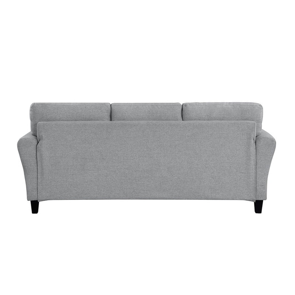 Textured Fabric 2-Piece Upholstered Sofa Set in Dark Gray I45987
