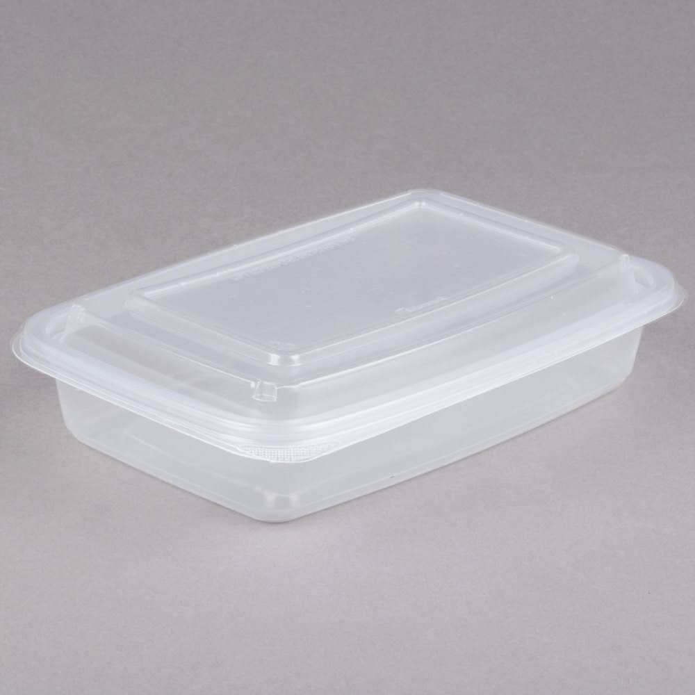 24 oz Clear Rectangular Microwaveable Container K258