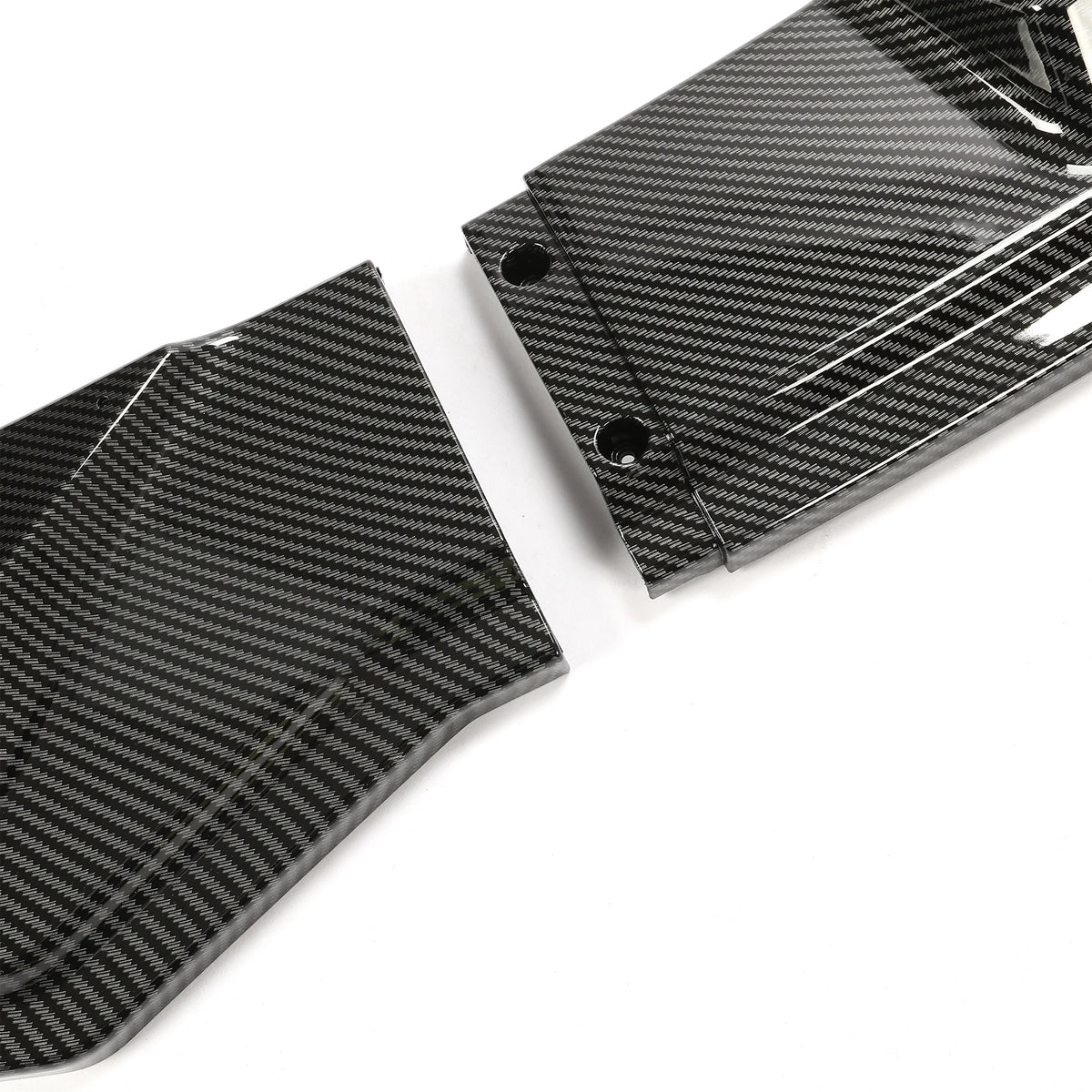 Carbon Fiber Printing Front Bumper Lower Lip Splitter Kit 3PCS D8060
