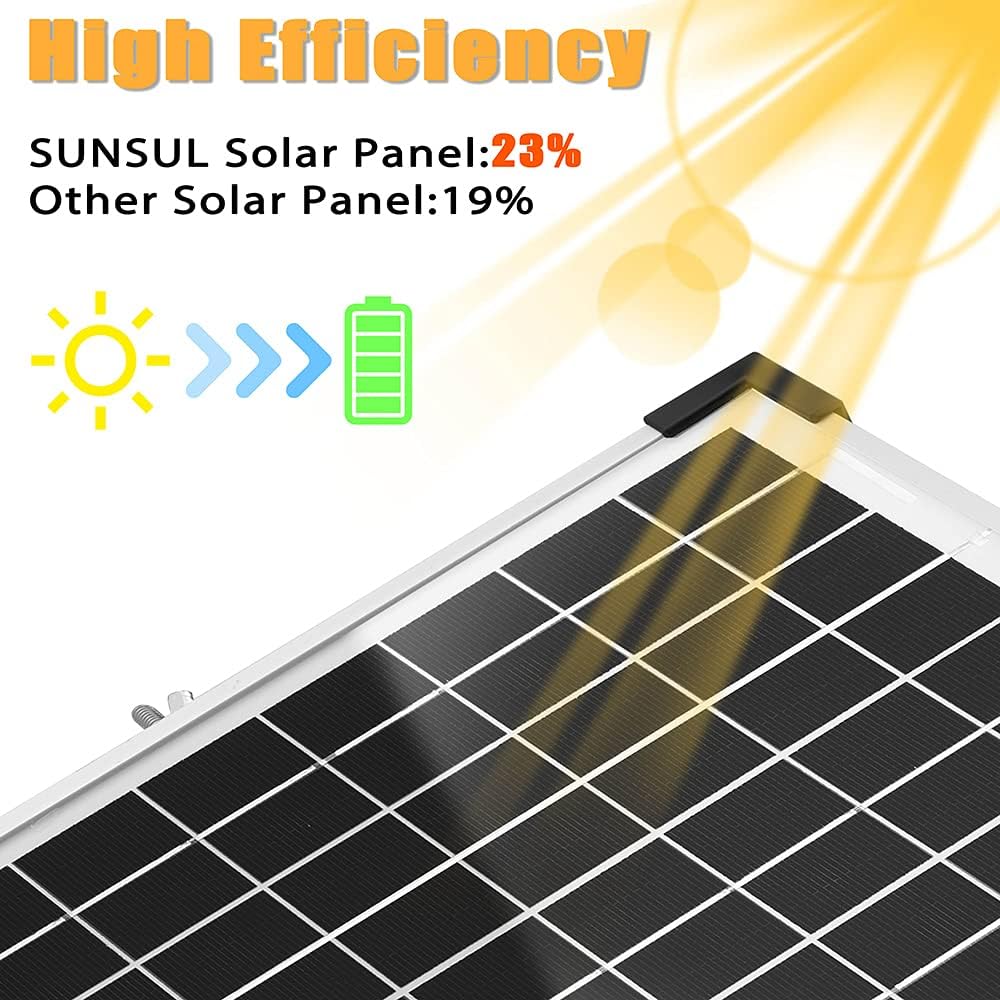 100W 12V Monocrystalline Solar Panel Kit with 30A PWM Charge Controller U26339