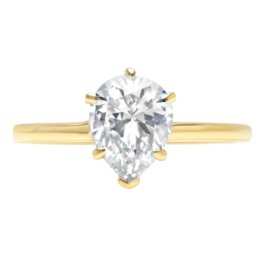 18K Yellow Gold Solitaire Engagement Ring D28337