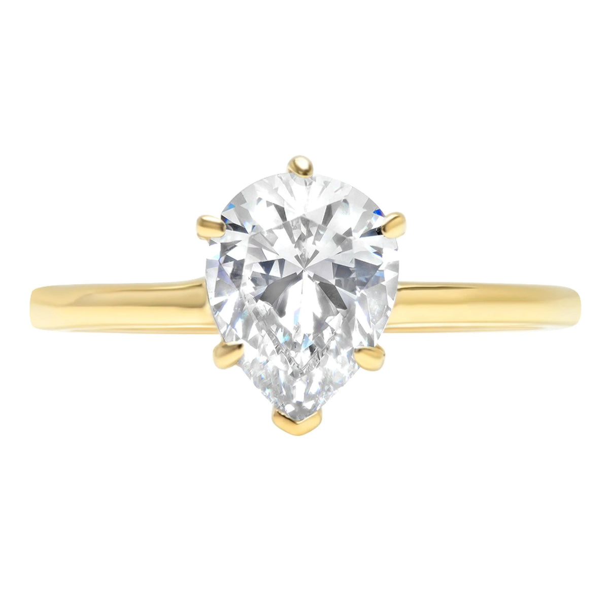 18K Yellow Gold Solitaire Engagement Ring D28337