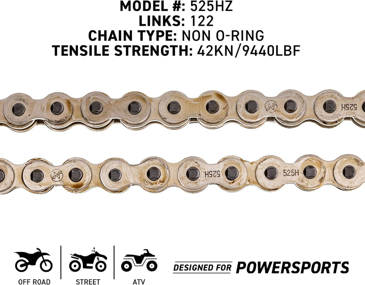 Drive Sprocket Chain Combo 525HZ Standard 122 Links Pack of 2 X32146