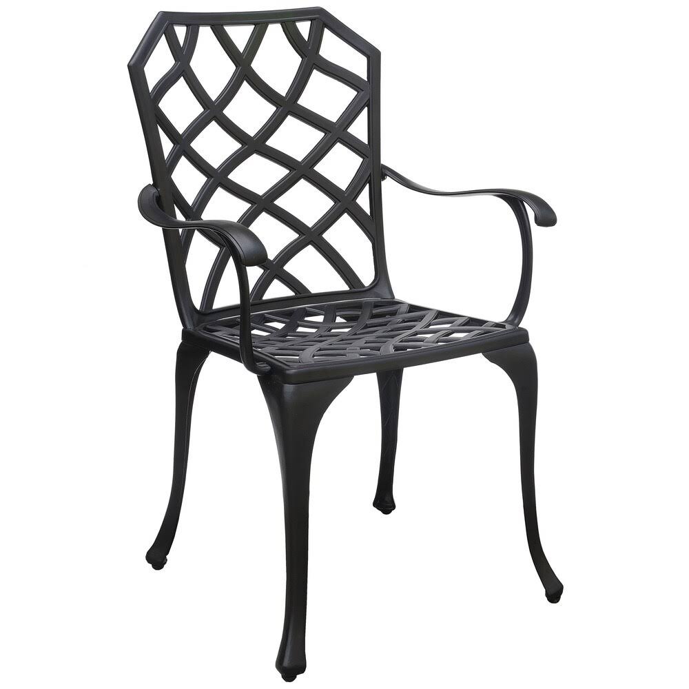 Black 3-Piece Aluminum Bistro Table Set J877339