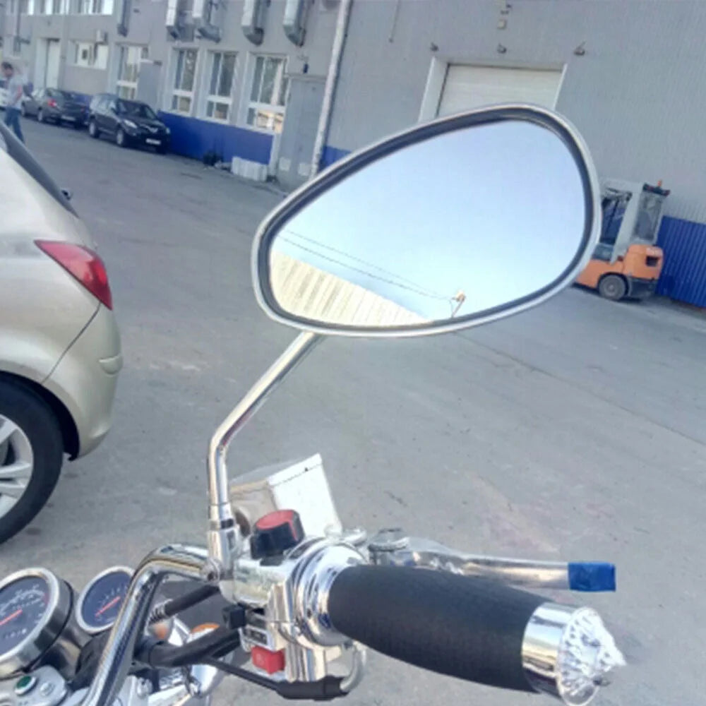 Oval Rear View Mirrors in Chrome R417716