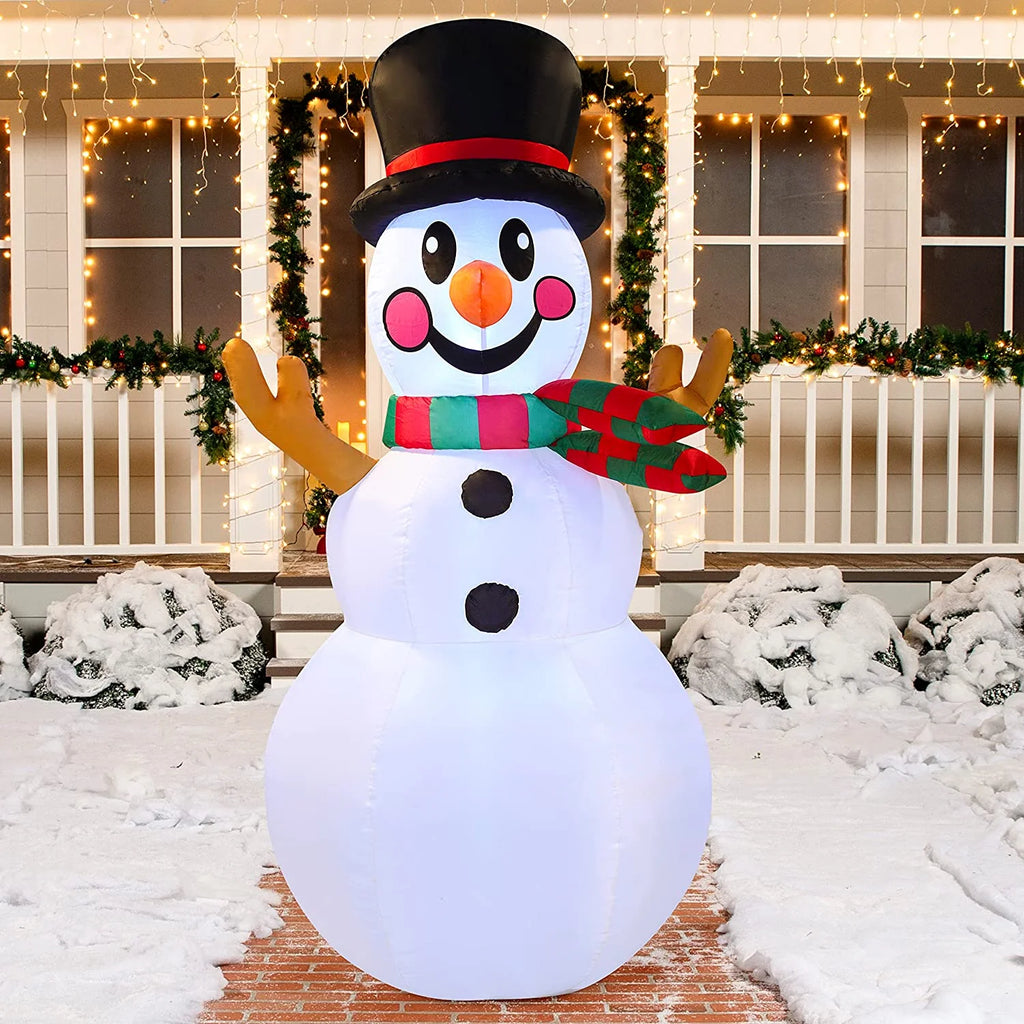 6 ft Tall Christmas Inflatable Snowman with Build-in LEDs V1322