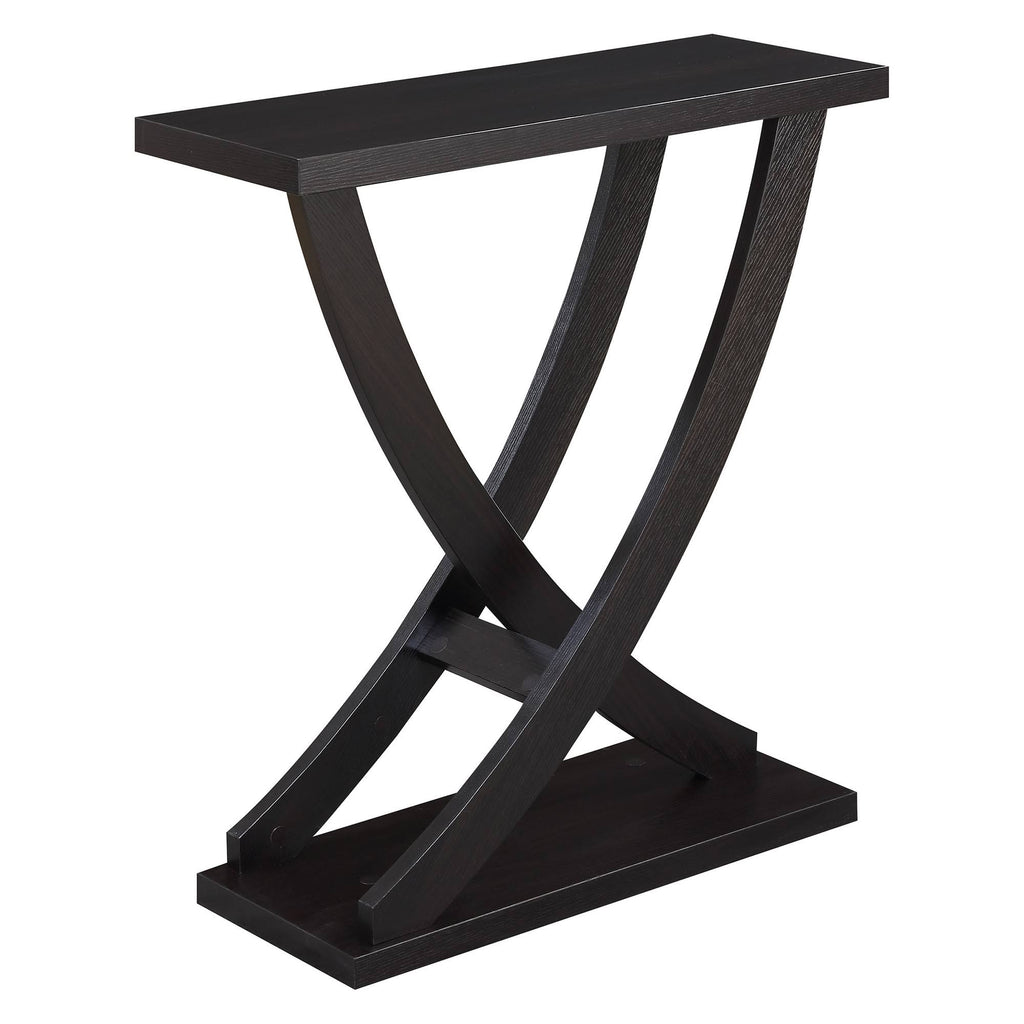 Espresso Cross Step Console Table Y273