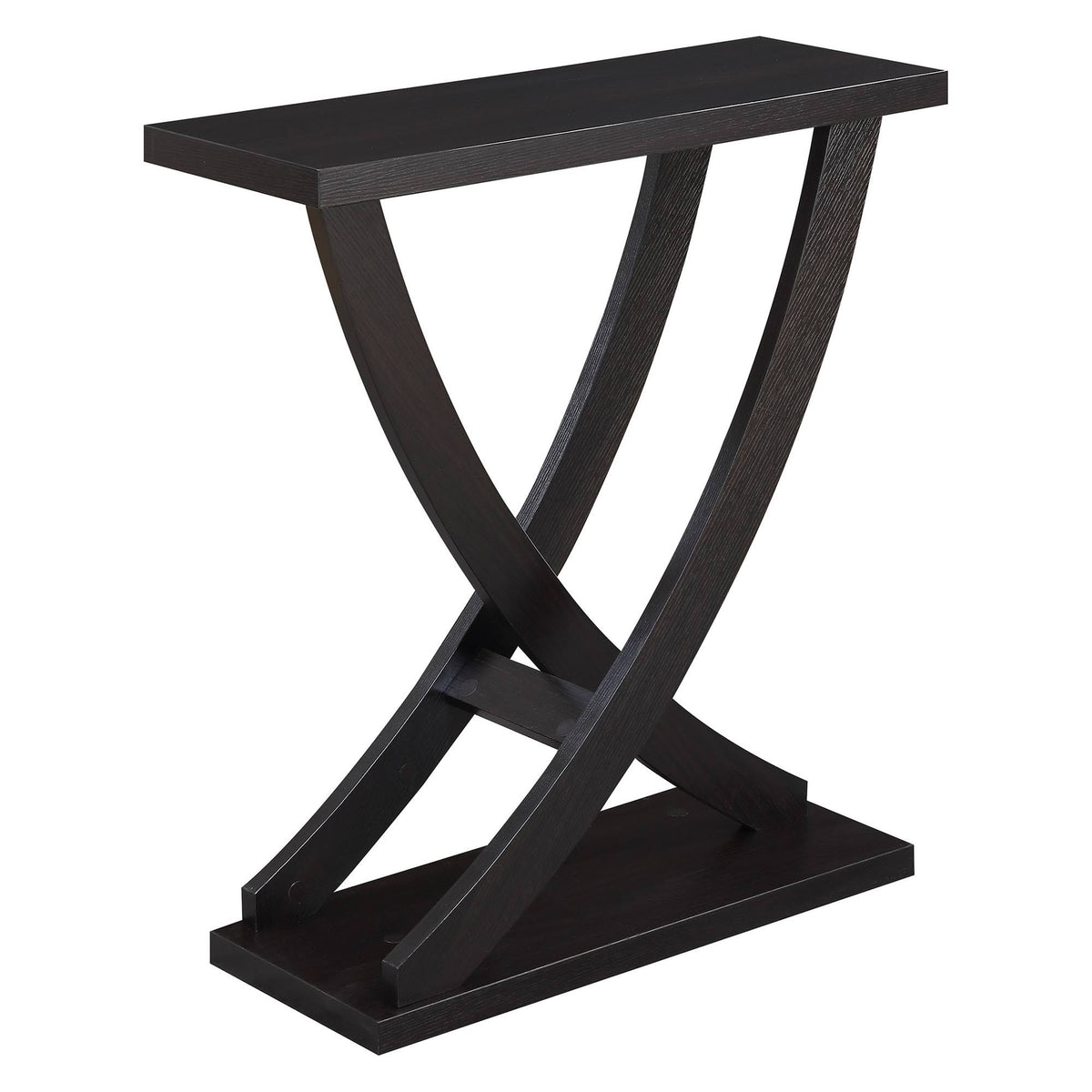 Espresso Cross Step Console Table Y273