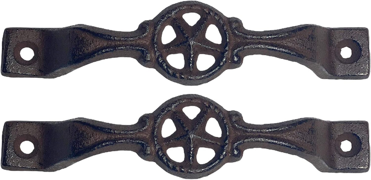 Vintage Star Cast Iron Kitchen Cabinet Handles and Drawer Pulls (12, Rustic Star Cast Iron) F736538