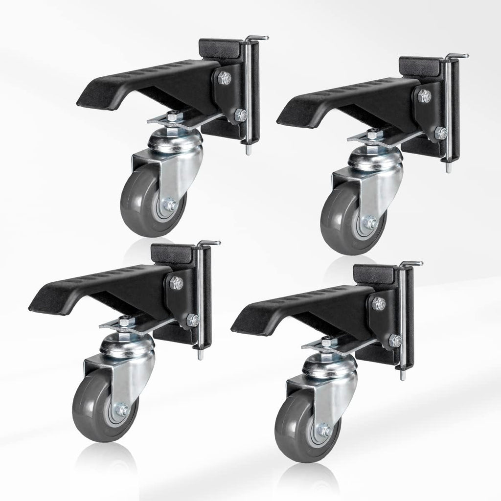 Black Workbench Casters with Quick-Release Plates, Pack of 2 U491