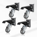 Black Workbench Casters with Quick-Release Plates, Pack of 2 U491