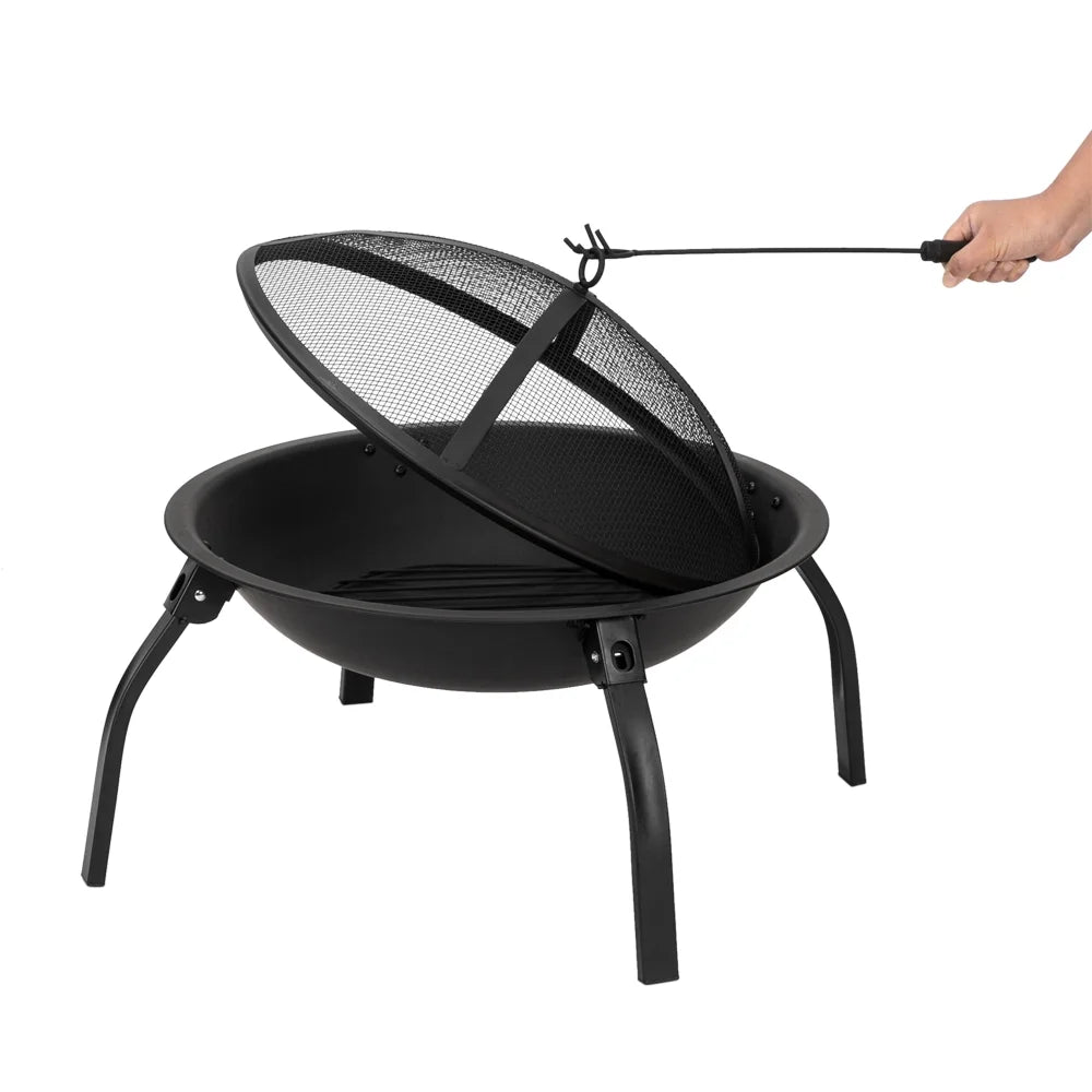 22" Wood Burning Fire Pit with Spark Guard F88438