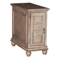 Gray Shutter End Table O455