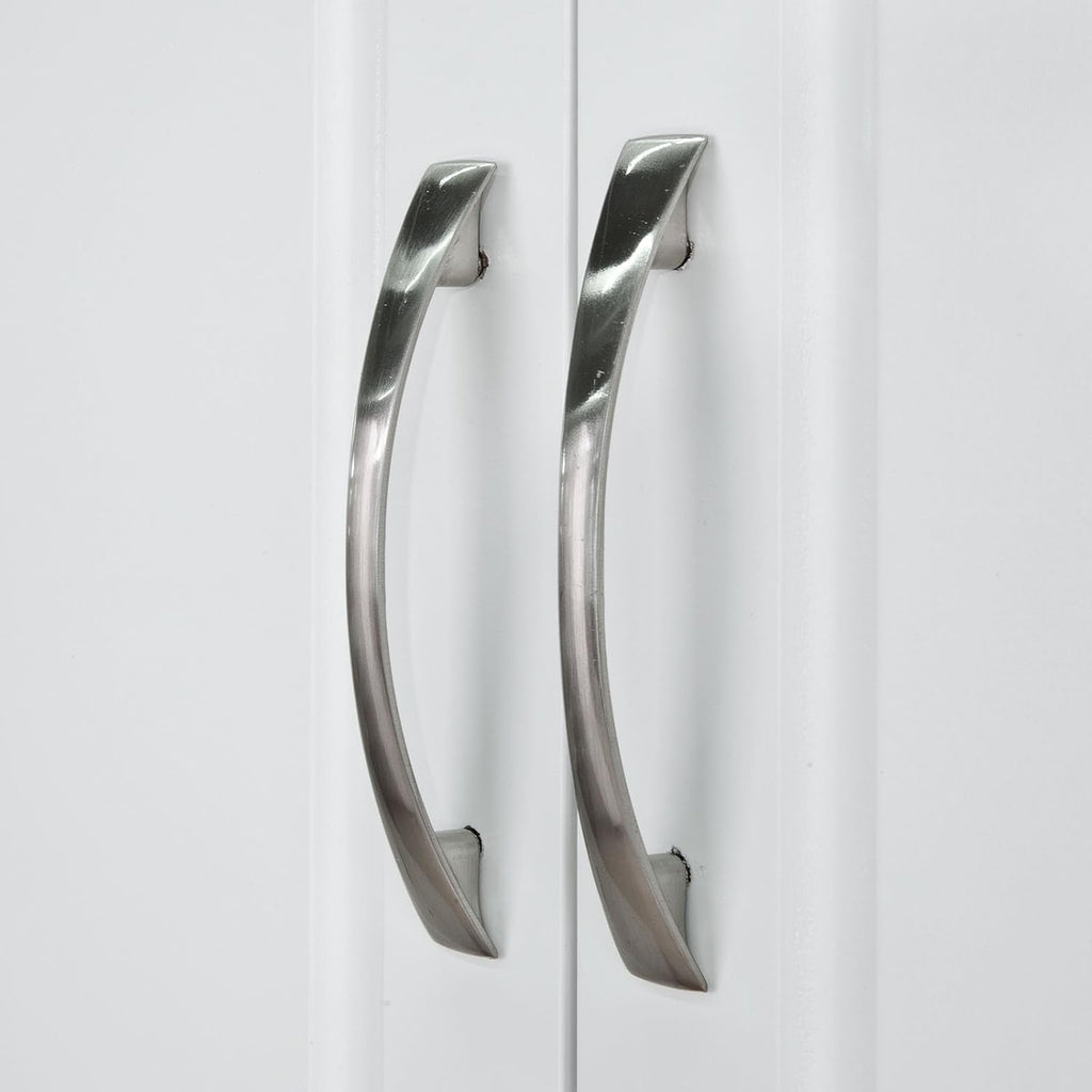 White Wall Cabinet with Shelf Pack of 2 Q793629