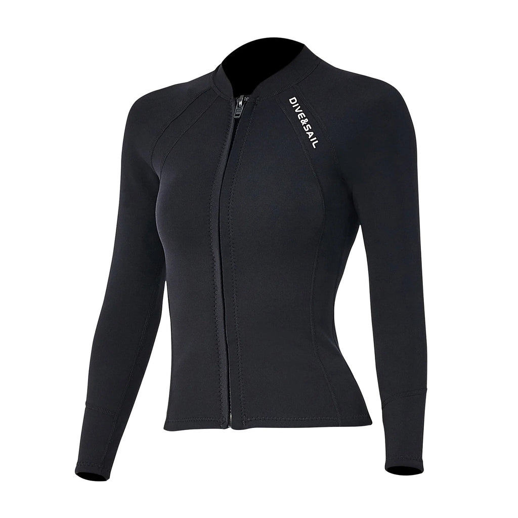 2mm Neoprene Front Zipper Wetsuits Jacket Long Sleeves C75900
