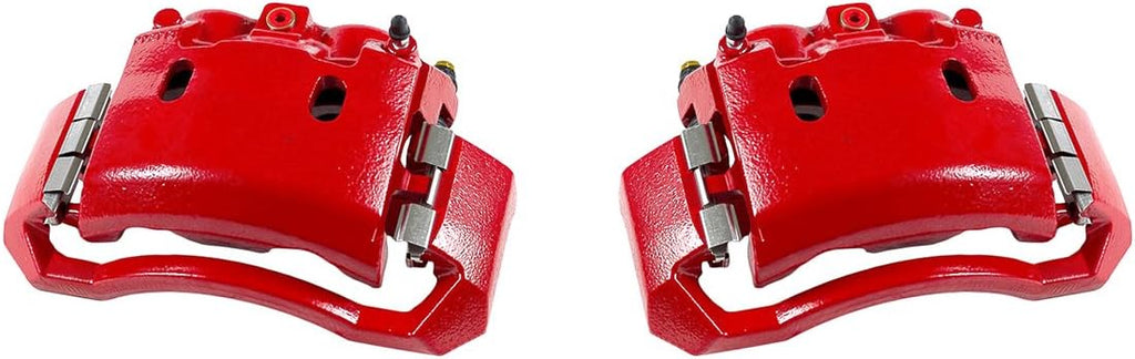 Red Powder Coated Semi-Loaded Caliper Assembly Pair Set M59414