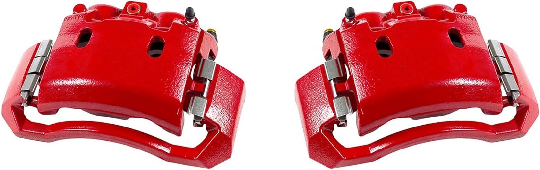 Red Powder Coated Semi-Loaded Caliper Assembly Pair Set M59414