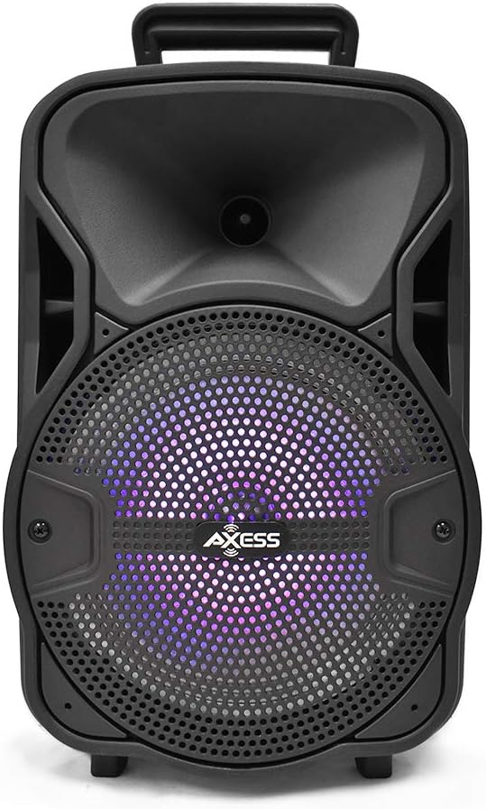 8'' Portable Bluetooth Speaker with Woofer & Tweeter, LED Lights, Pack of 2 U98569