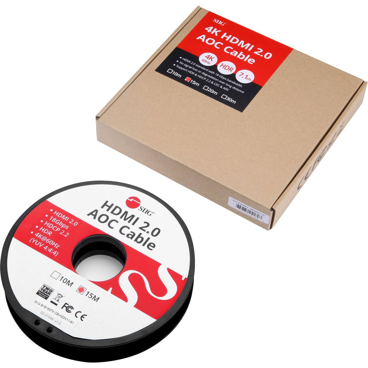 4K HDMI 2.0 Fiber Optical Cable 15m M1918